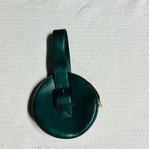 a new day Green Marker Purse Bag Round Circular Unique Half Zip